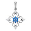 Sterling Silver Sapphire and .10 CTW Diamond Pendant Ref 3299315